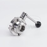 Válvula de bola tipo mariposa sanitaria