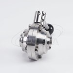 Válvula de bola tipo mariposa sanitaria