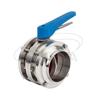 卫生级不锈钢3PC蝶阀