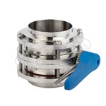 卫生级不锈钢3PC蝶阀