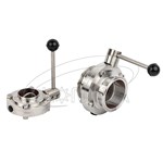 卫生级带拉手的手动焊接蝶阀