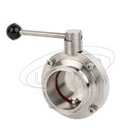 卫生级带拉手的手动焊接蝶阀