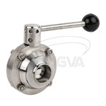 卫生级带拉手的手动焊接蝶阀