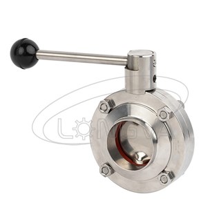 卫生级带拉手的手动焊接蝶阀