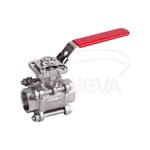 Шаровой кран с высокой платформой из 3 частей из нержавеющей стали BSP NPT BSPT с резьбой