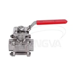 3Piece Stainless steel High Platform BSP NPT BSPT Threaded Ball Valve