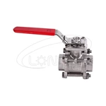 3Piece Stainless steel High Platform BSP NPT BSPT Threaded Ball Valve