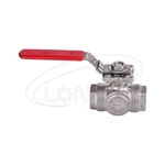 3 Way high platform thread ball valve