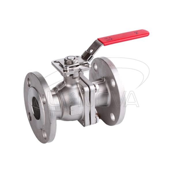 2 Pieces Stainless Steel Flange Manual Ball Valve