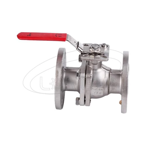 2 Pieces Stainless Steel Flange Manual Ball Valve