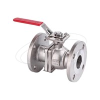 2 Pieces Stainless Steel Flange Manual Ball Valve