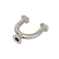 Food grade Three way stainless steel u type tee with clamp ends