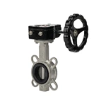 PTFE seal Wafer type butterfly valve with turbo