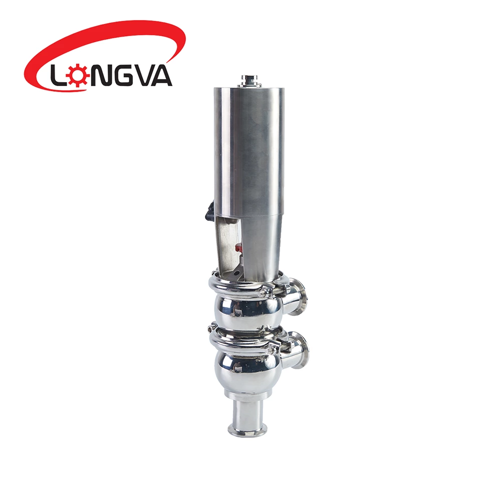 Sanitary pneumatic reversing valve