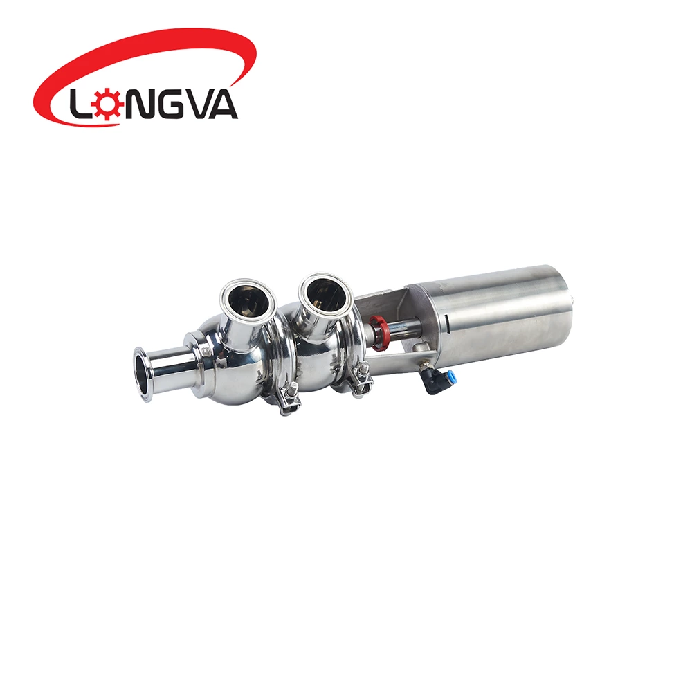 Sanitary pneumatic reversing valve
