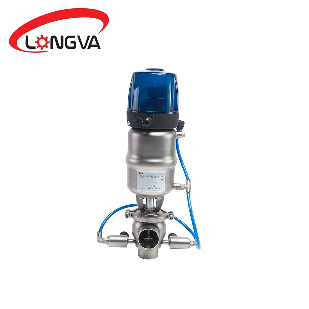External cleaning single seat double seal anti-mixing valve