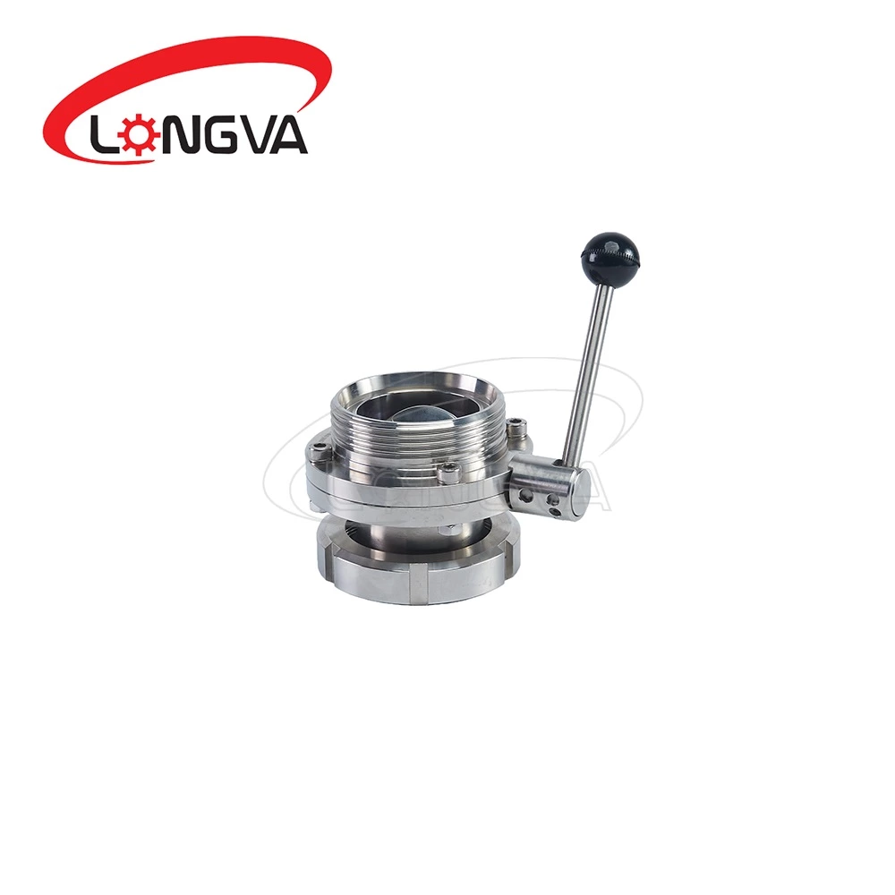 Sanitary Stainless Steel Union End Butterfly Valve