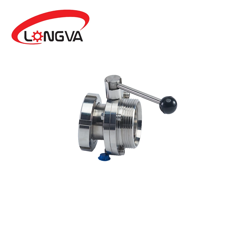 Sanitary Stainless Steel Union End Butterfly Valve