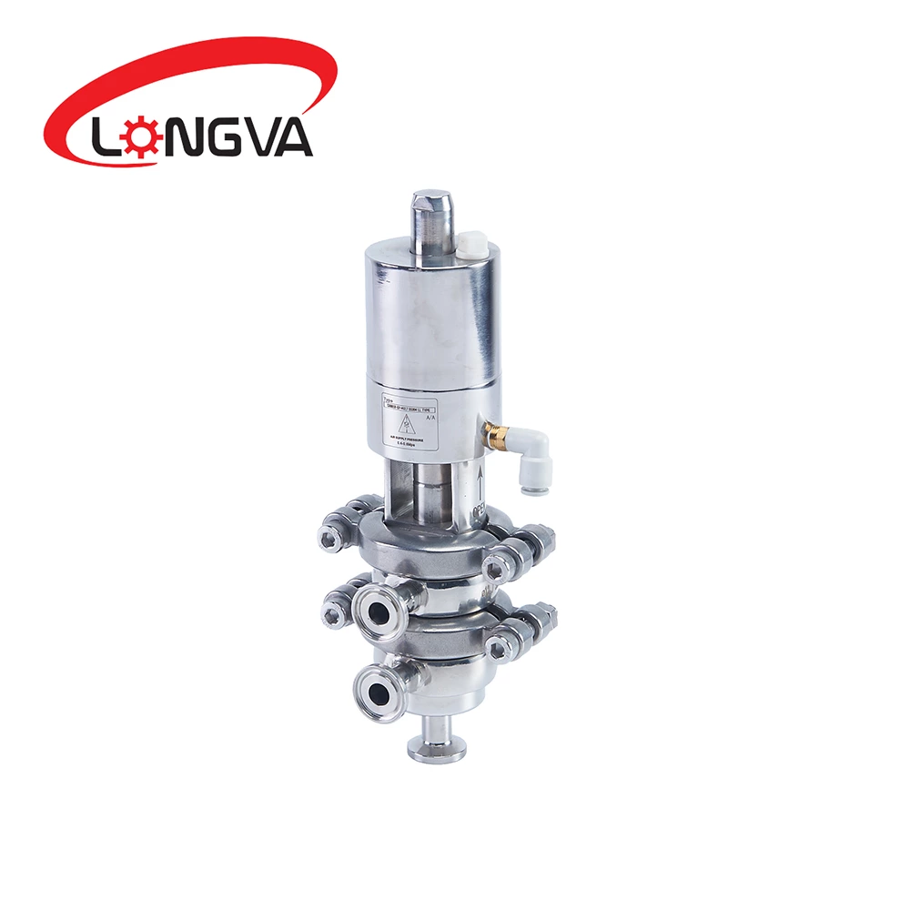 Sanitary mini pneumatic reversing valve