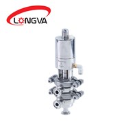 Sanitary mini pneumatic reversing valve