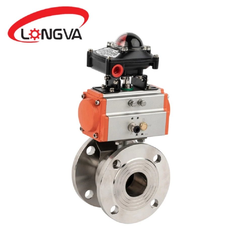 Sanitary Pneumatic Flange Butterfly Valve