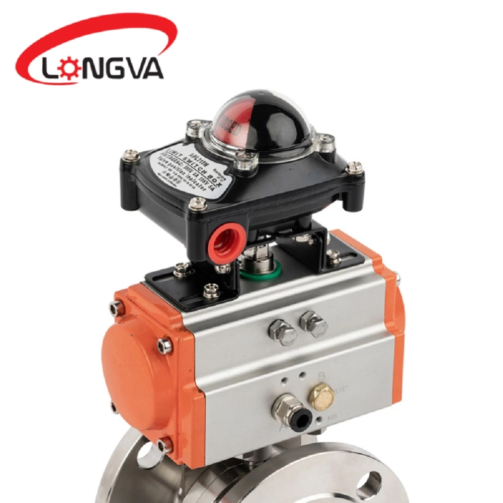 Sanitary Pneumatic Flange Butterfly Valve