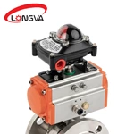 Sanitary Pneumatic Flange Butterfly Valve