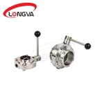 Sanitary Manual Welded＆Clamped Butterfly Valve