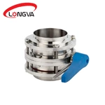Sanitary Stainless Steel 3PC Butterfly Valve