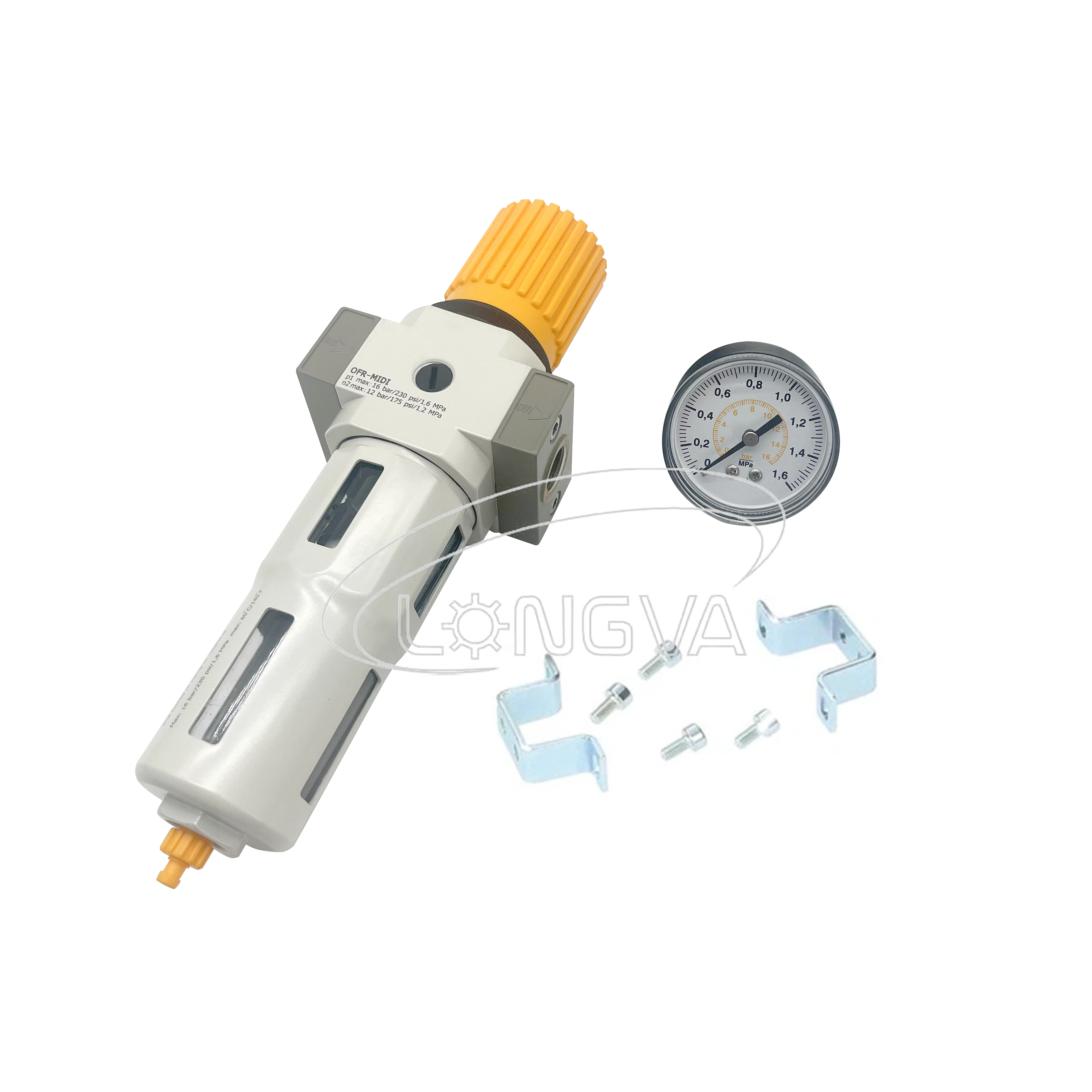 Air purification filter with a gearbox