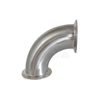 Fluorine-Lined 90 Degree Tri Clamp Elbow