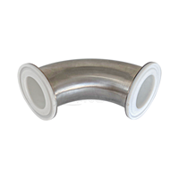 Fluorine-Lined 90 Degree Tri Clamp Elbow