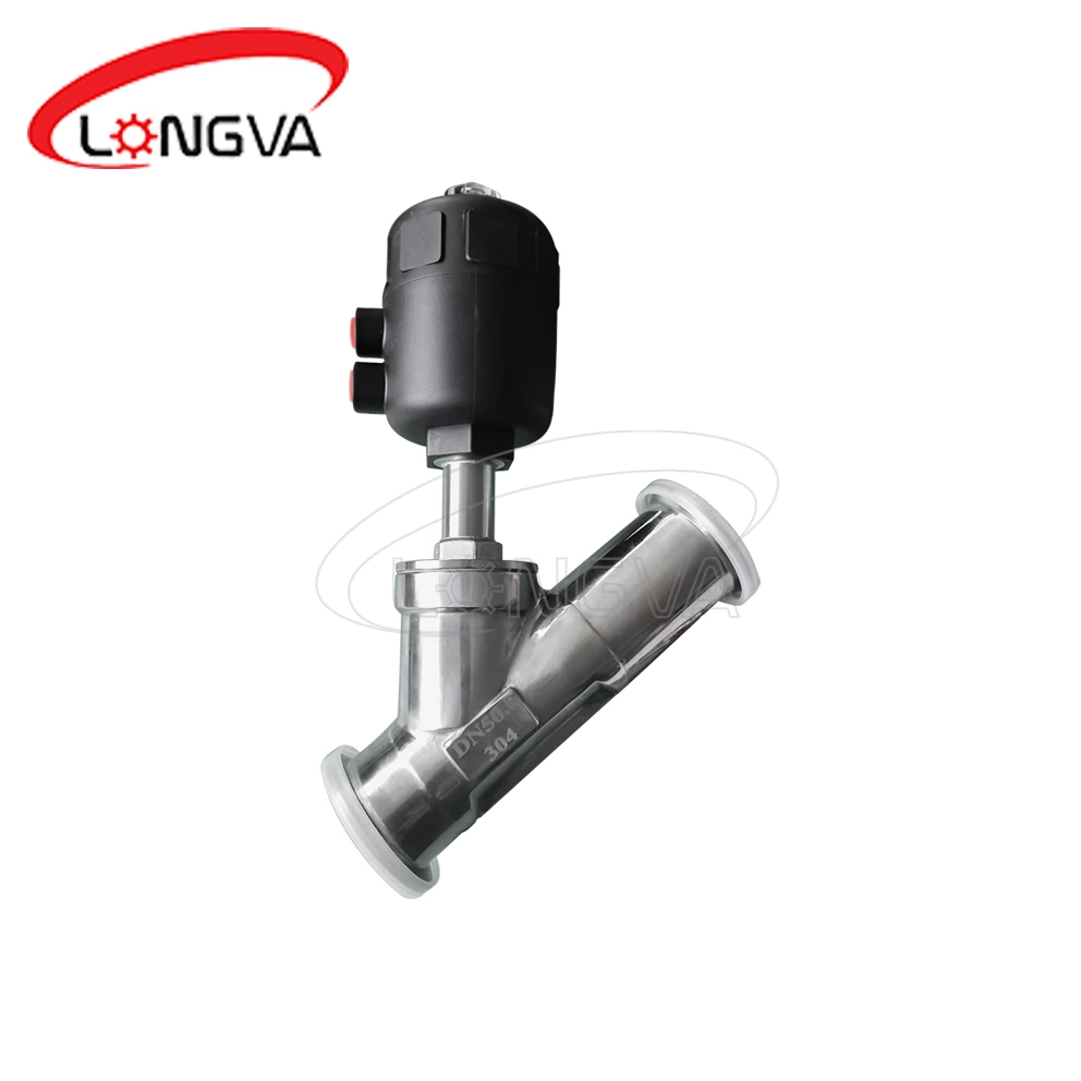 Y Type Angle Seat Valve with Clamp Ends
