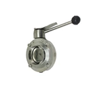 Sanitary Welded butterfly valve with stainless steel handle