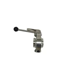 Sanitary Welded butterfly valve with stainless steel handle